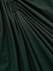 Reiss Green Ginny Ruched Jersey Midi Dress - Image 6 of 6