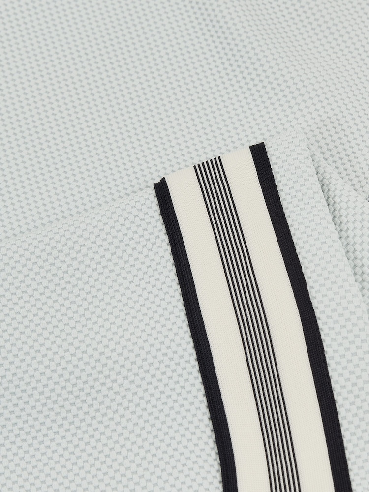 Reiss Ice Blue Phoenix Textured Tape Drawstring Shorts - Image 6 of 6