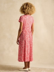 Joules Nia Red V-Neck Dress - Image 2 of 6