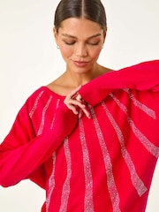 Roman Red Sunray Hotfix Soft Knit Jumper - Image 1 of 5