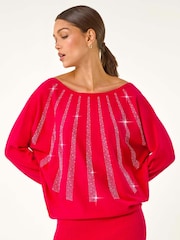 Roman Red Sunray Hotfix Soft Knit Jumper - Image 3 of 5