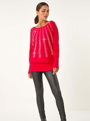 Roman Red Sunray Hotfix Soft Knit Jumper - Image 5 of 5