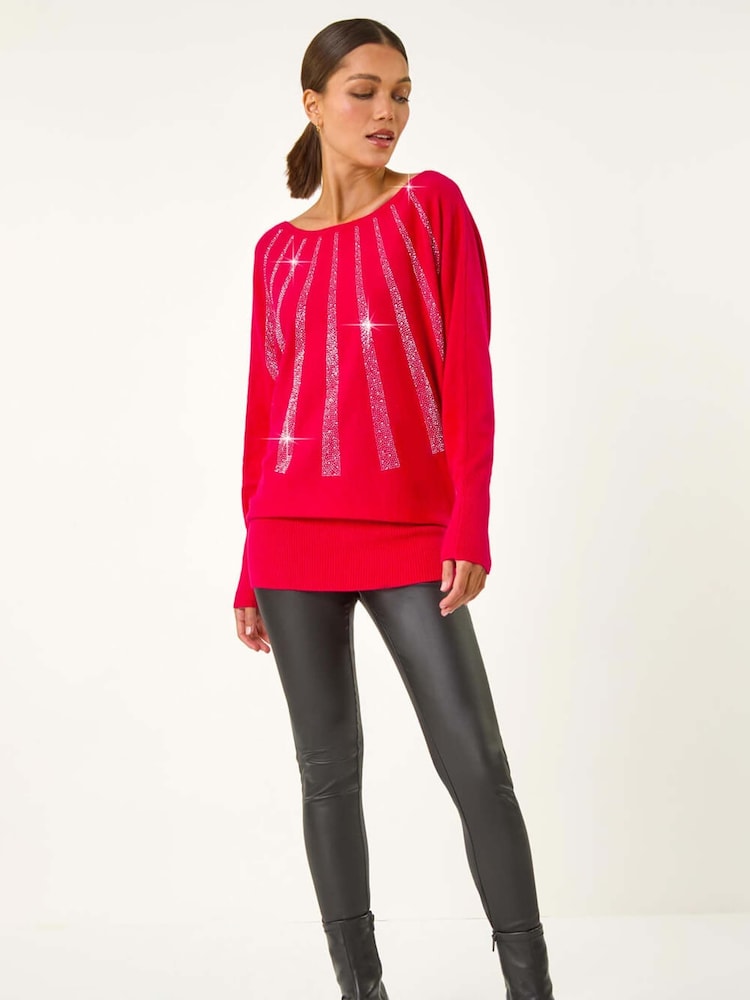 Roman Red Sunray Hotfix Soft Knit Jumper - Image 5 of 5