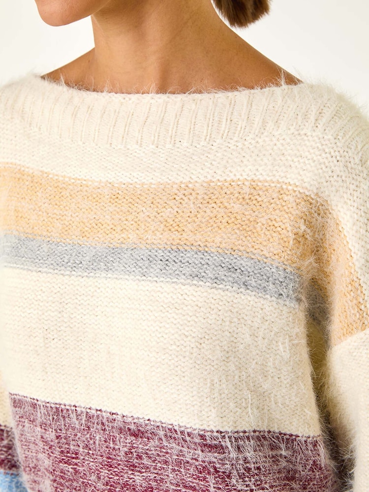Roman Natural Stripe Soft Knit Jumper - Image 2 of 5