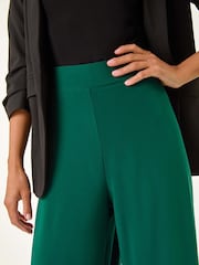 Roman Green Wide Leg Stretch Trousers - Image 6 of 6