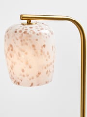 Oliver Bonas Gold Cosmo Glass and Marble Floor Lamp - Image 3 of 4