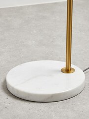 Oliver Bonas Gold Cosmo Glass and Marble Floor Lamp - Image 4 of 4