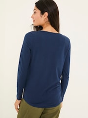 FatFace Bree Navy Long Sleeve T-Shirt - Image 2 of 4