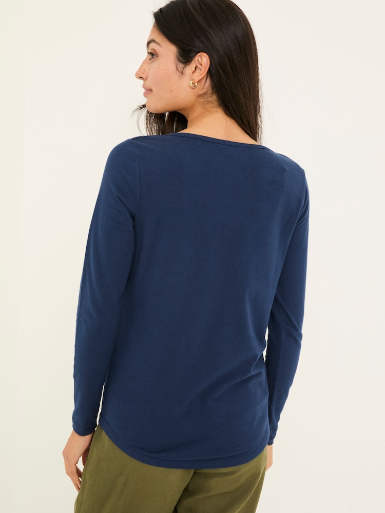 FatFace Bree Navy Long Sleeve T-Shirt - Image 2 of 4