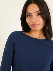 FatFace Bree Navy Long Sleeve T-Shirt - Image 3 of 4