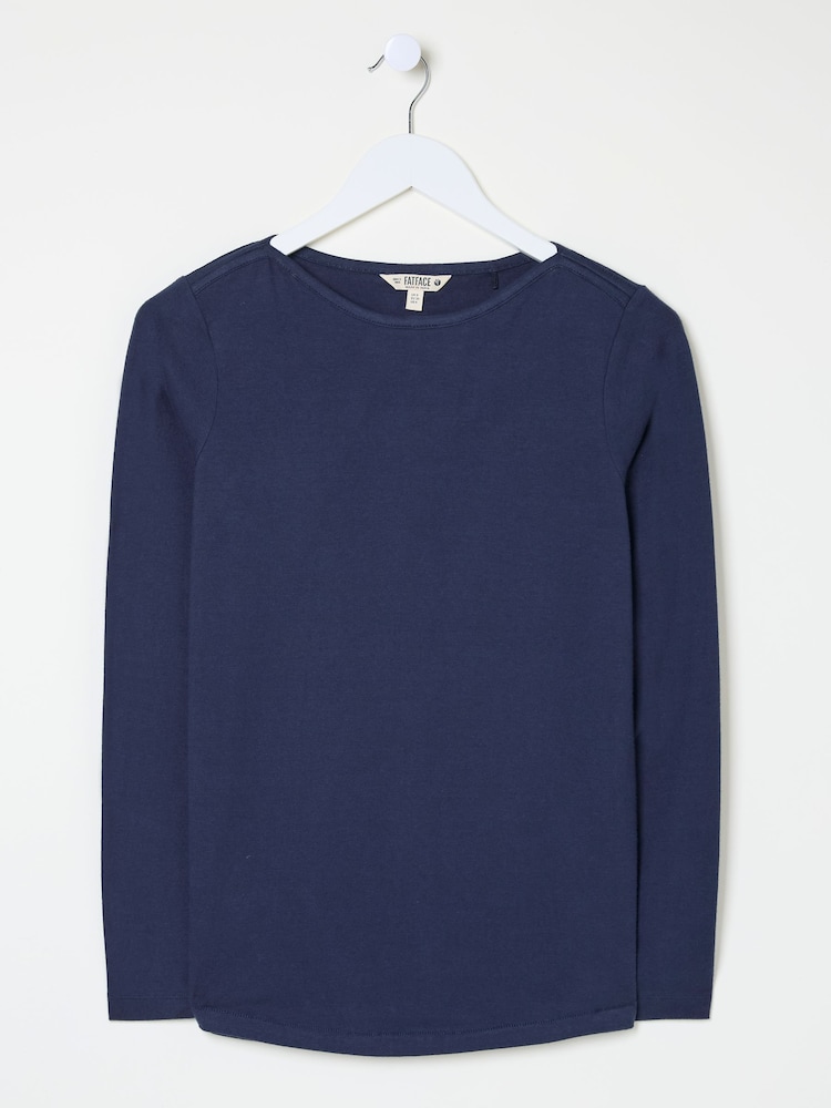 FatFace Bree Navy Long Sleeve T-Shirt - Image 4 of 4