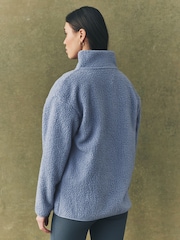 Jauhe Pale Sininen - Teddy Teddykangas Cozy Longline Quarter vetoketjullinen fleece - Kuva 2 / 7