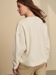 Neutral Licesne Hokusai Oriental Floral Crewneck Sweatshirt - Image 3 of 6