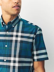 Blue Gingham Check Short Sleeve Shirt - Image 4 of 9