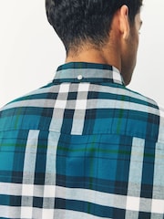 Blue Gingham Check Short Sleeve Shirt - Image 5 of 9