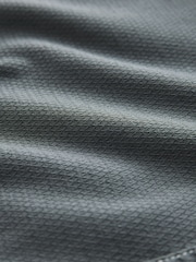 Charcoal Grey Twin Pocket Contrast Stitch Short Sleeve 100% Cotton Shirt - Image 9 of 9