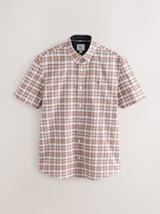 Neutral Gingham Check Short Sleeve Shirt - Image 1 of 3