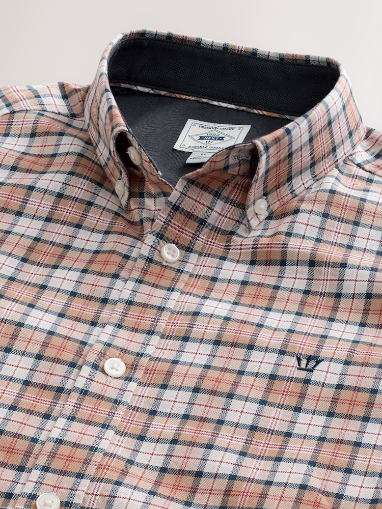 Neutral Gingham Check Short Sleeve Shirt - Image 2 of 3