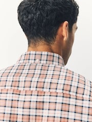 Neutral Gingham Check Short Sleeve Shirt - Image 5 of 9