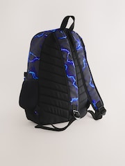 Blue/Black Lightning Print Backpack - Image 2 of 5
