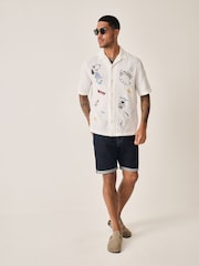Ecru Snoopy Printed Short Sleeve Shirt - Image 2 of 7