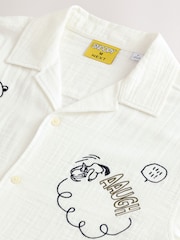 Ecru Snoopy Printed Short Sleeve Shirt - Image 7 of 7