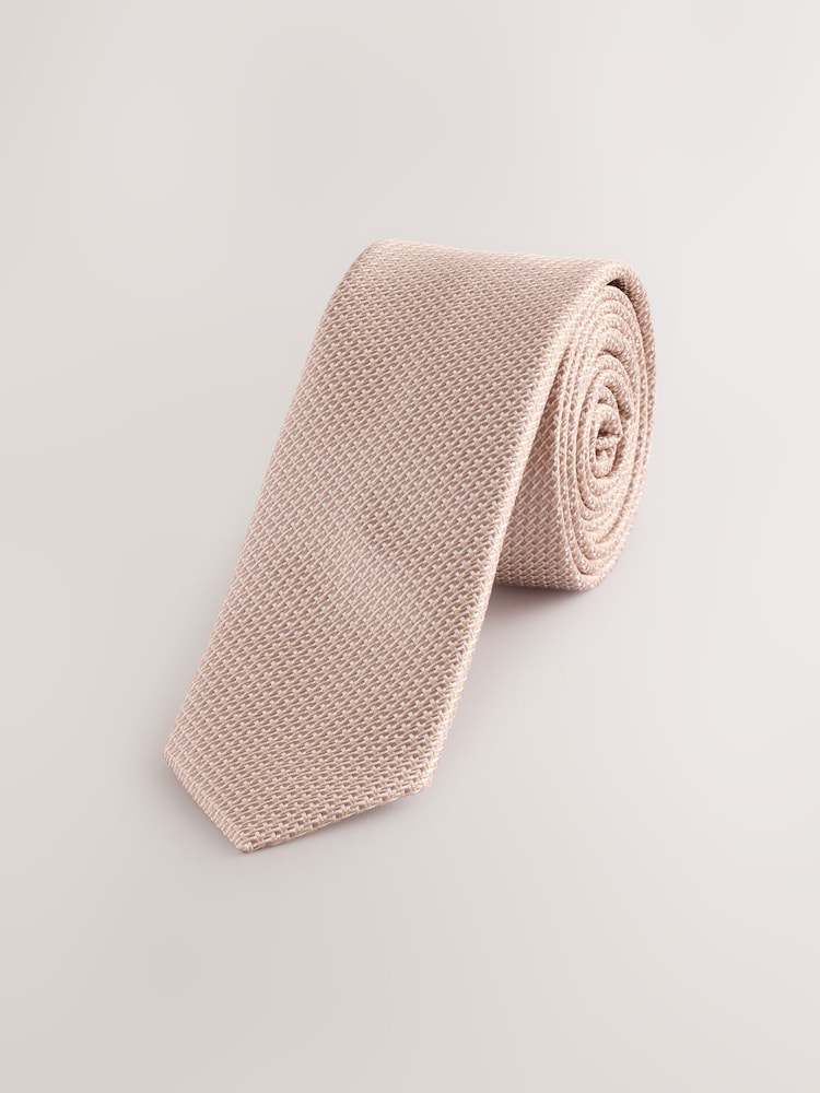 Neutral Texture Tie (1-16yrs) - Image 1 of 4 Neutral Texture Tie (1-16yrs) - Image 1 of 4