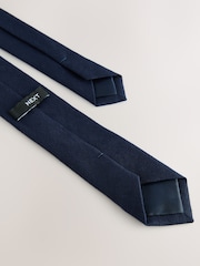 Navy 100% Linen Tie (1-16yrs) - Image 3 of 4