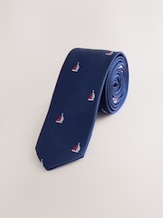 Navy Sailboat Tie (1-16yrs) - Image 1 of 4