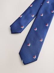 Navy Sailboat Tie (1-16yrs) - Image 2 of 4