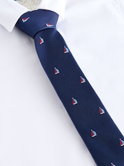 Navy Sailboat Tie (1-16yrs) - Image 4 of 4