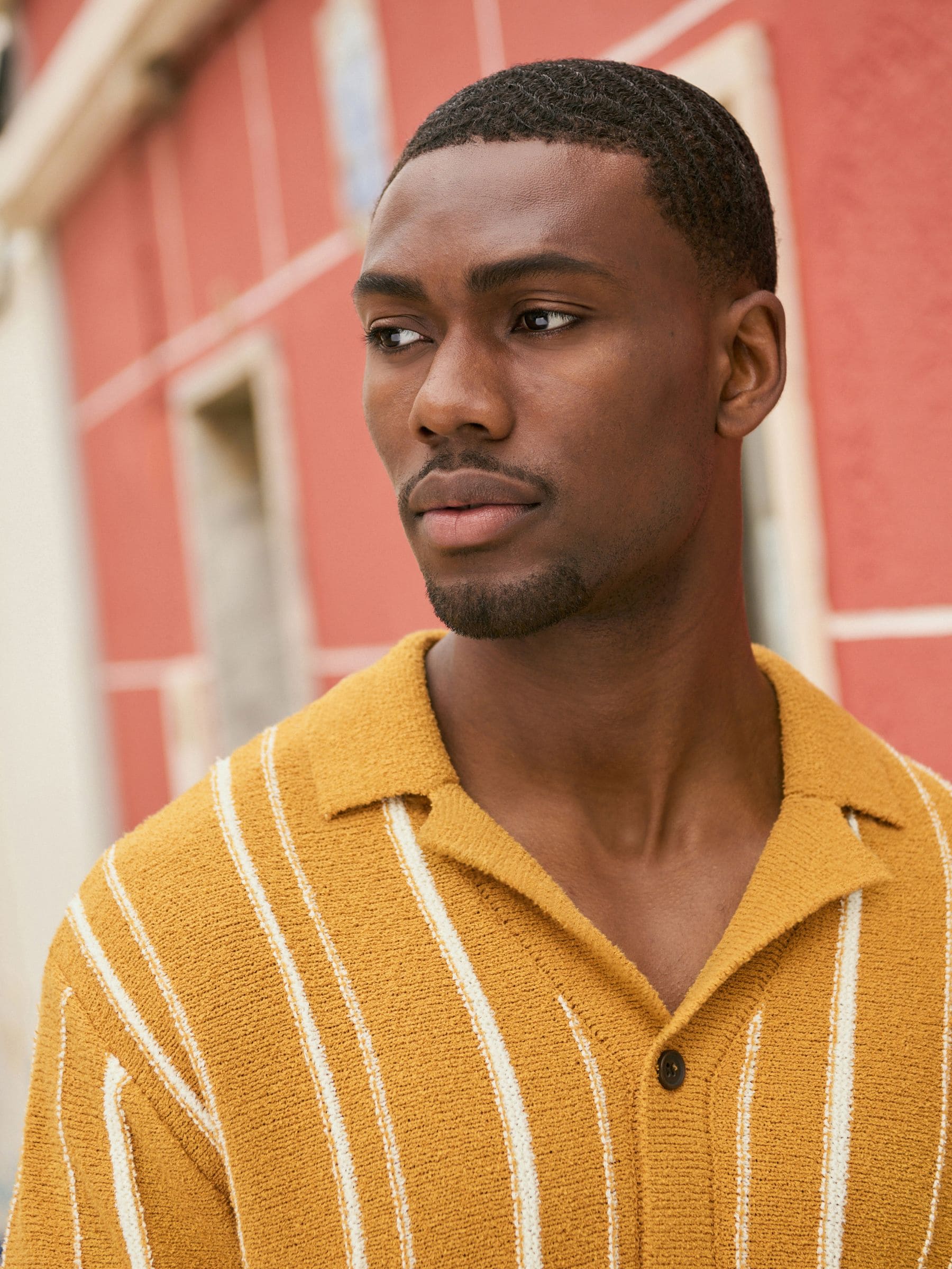 トップス OVY Stripe Open Collar ShortSleeve Shirt Stripe Open Collar Short Sleeve Shirt | OVY