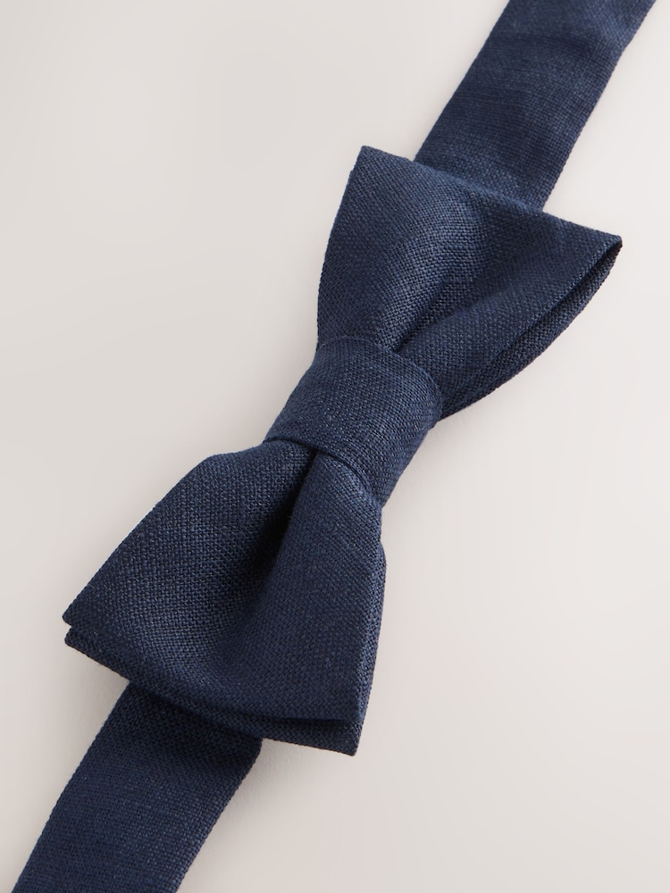 Navy 100% Linen Bow Tie (1-16yrs) - Image 1 of 2