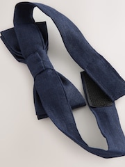 Navy 100% Linen Bow Tie (1-16yrs) - Image 2 of 2