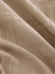 Stone 100% Cotton Textured Check Short Sleeve Shirt - Image 8 of 9