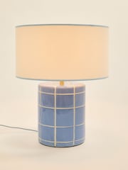 Oliver Bonas Blue Tuile Ceramic Desk & Table Lamp - Image 2 of 5