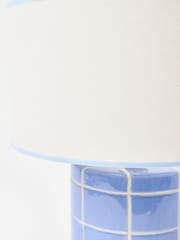 Oliver Bonas Blue Tuile Ceramic Desk & Table Lamp - Image 4 of 5