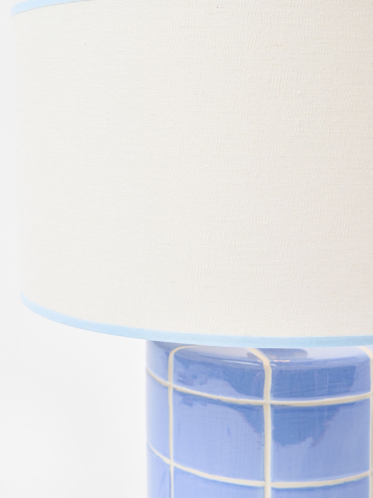 Oliver Bonas Blue Tuile Ceramic Desk Table Lamp Laura Ashley