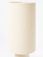 Oliver Bonas Natural Alma Boucle Column Table Lamp - Image 3 of 4