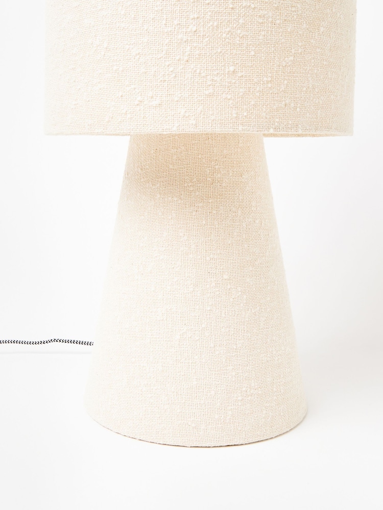 Oliver Bonas Natural Alma Boucle Column Table Lamp - Image 4 of 4 Oliver Bonas Natural Alma Boucle Column Table Lamp - Image 4 of 4