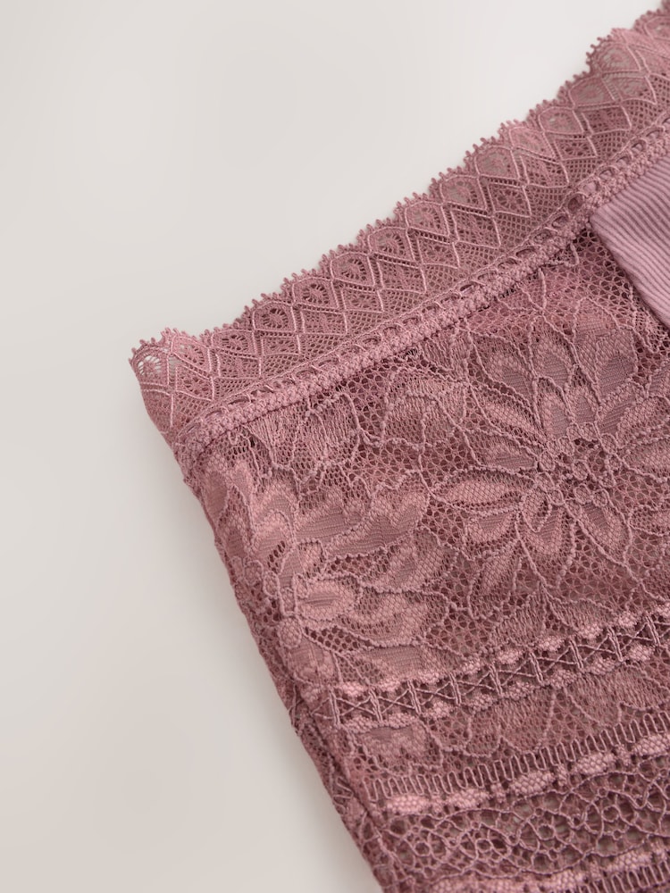 Mauve Purple High Waist Ultimate Comfort Premium Lace & Micro Modal Knickers - Image 7 of 7 Mauve Purple High Waist Ultimate Comfort Premium Lace & Micro Modal Knickers - Image 7 of 7