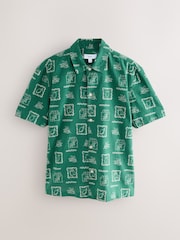 Green Conversational Printed Short Sleeve Shirt - Image 1 of 3