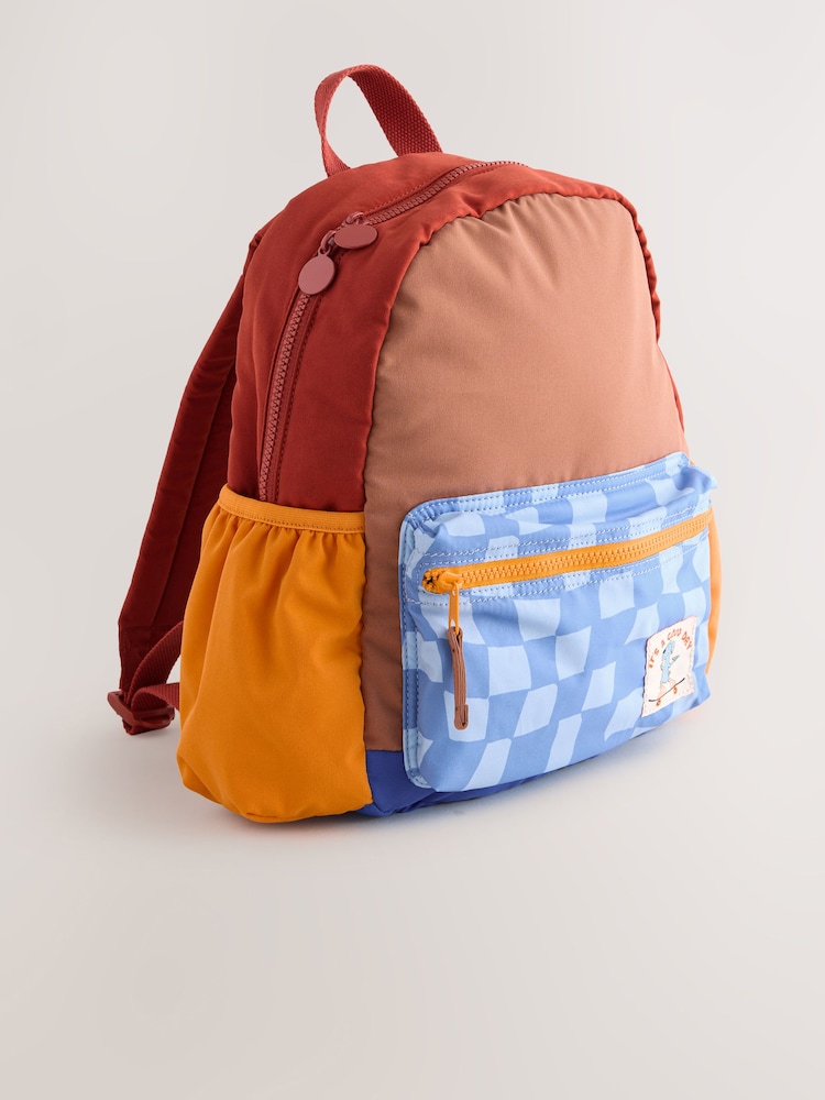 Colourblock Check Backpack - Image 1 of 5