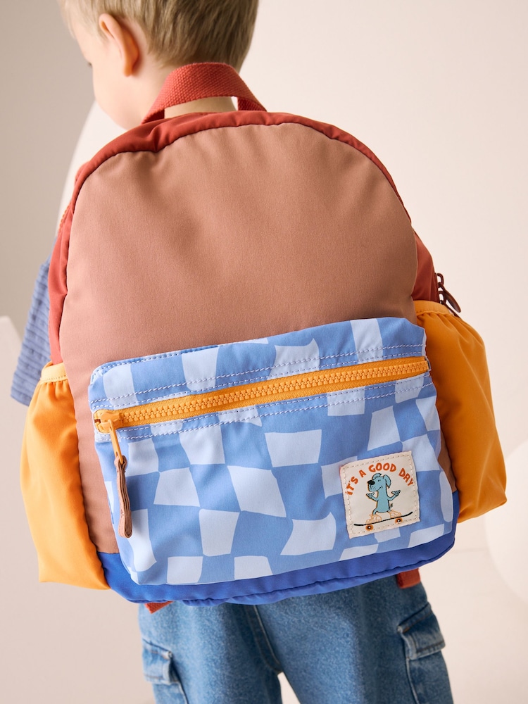 Colourblock Check Backpack - Image 3 of 8