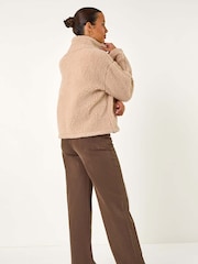 Roman Natural Funnel Neck Fleece Jacket - Image 3 of 5
