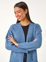 Roman Blue Soft Knit Longline Cardigan - Image 5 of 6