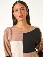 Roman Natural Colour Block Knit Jumper - Image 4 of 5