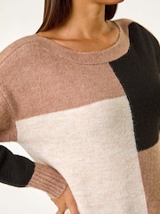 Roman Natural Colour Block Knit Jumper - Image 5 of 5