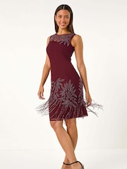 Rot - Roman Verziertes Charleston-Kleid - Bild 2 von 5