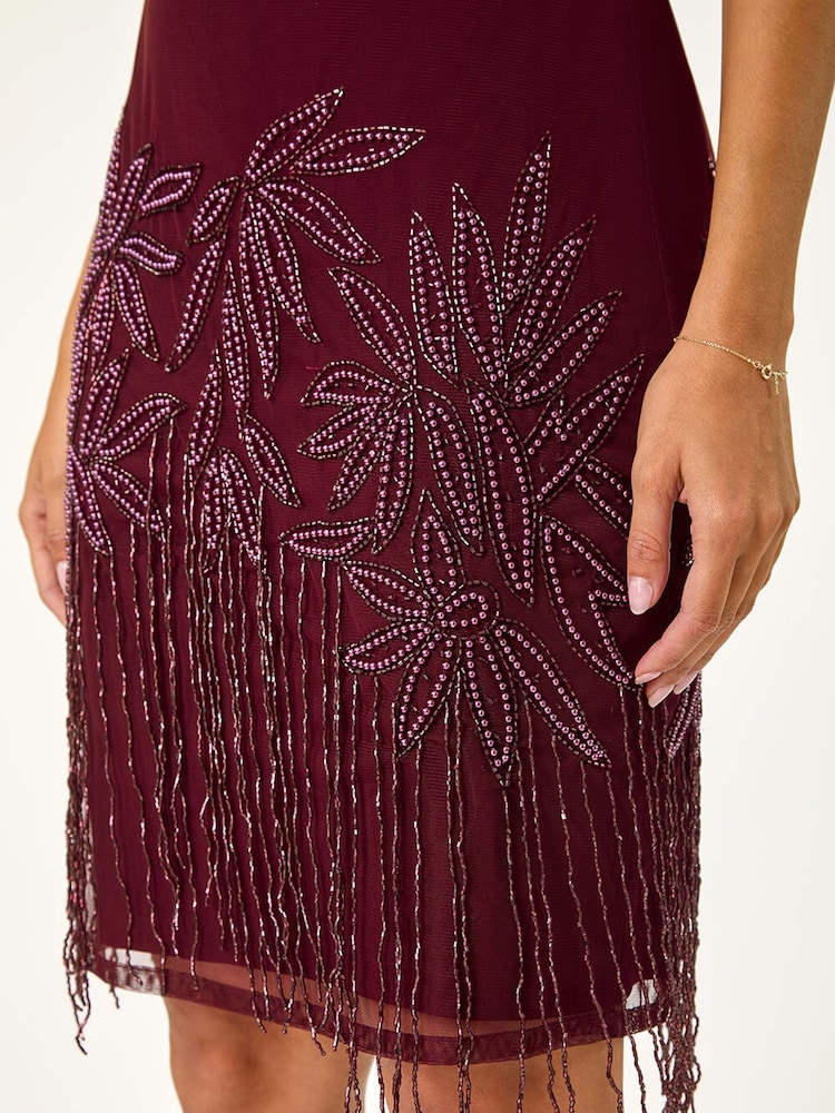 Rot - Roman Verziertes Charleston-Kleid - Bild 5 von 5